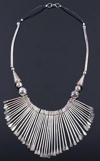 Navajo Native American Sterling Silver Necklace