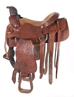 Stunning Billy Cook Longhorn 16" Roping Saddle
