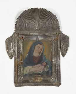 Mexico, Tin Retablo of Our Lady of Solitude, ca. 1870-1880