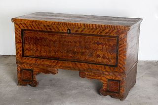 European, Northern Italy, Pine Dowry Chest