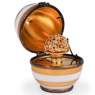 Faberge Imperial "Louis XIV Crown" Limoges Egg