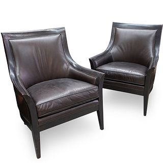 Pair Of Bernhardt Leather Chairs