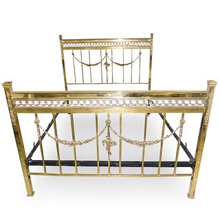 Antique Empire Style Brass Bed Frame