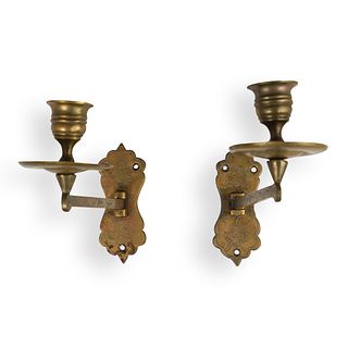 Wall Mounted Brass Candle Stick Holders