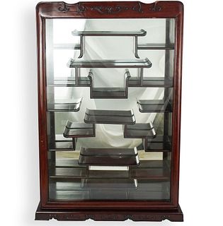 Chinese Rosewood Display Case