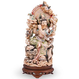 Chinese Carved Bone Figural Statue