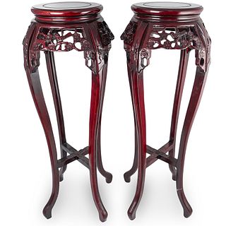 Pair Of Chinese Wooden Pedestals