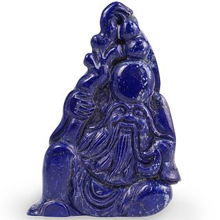 Chinese Carved Lapis Lazuli Stone Figure