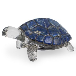 Lapis Lazuli Sterling Crystal Tortoise Sculpture