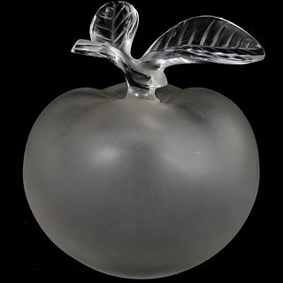 Lalique Crystal "Grande Pomme" Apple Perfume Bottle
