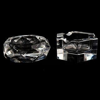 Pair of Baccarat Crystal Ashtrays