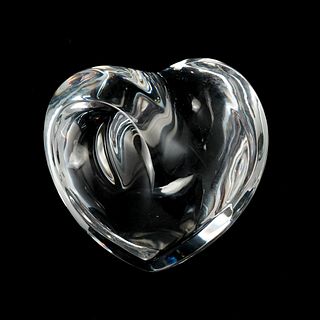 Steuben Crystal Heart Paperweight