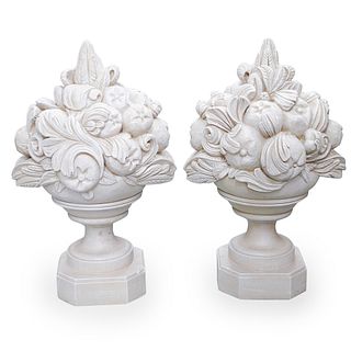 Pair Of Neoclassical Column Toppers