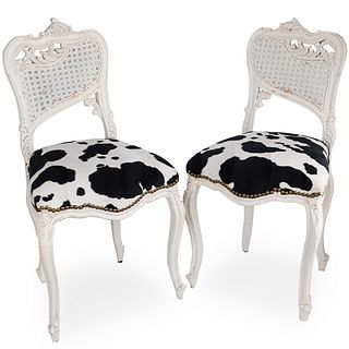 Pair Of Cow Print Chairs