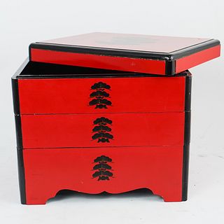 Chinese Signed Lacquered Box