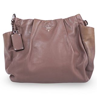 Prada Grey Leather Handbag