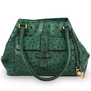 Loro Piana Ostrich Green Bag