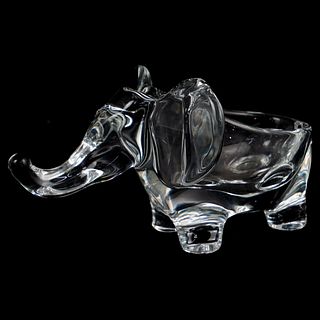 Art Vannes France Crystal Elephant Bowl