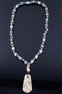 Navajo Glass Trade Bead Pendant Necklace
