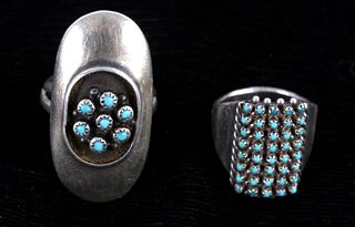 Navajo Old Pawn 1940 Petite Point Rings