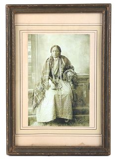 Native American Indian Woman Framed Photograph