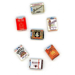 7 PAPER OVER WOOD REALISTIC CIGARETTE PACK BUTTONS