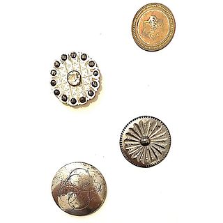 FOUR NICE 18TH CENTURY BUTTONS