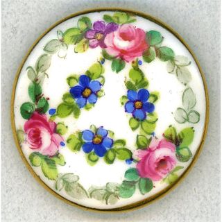 A BEAUTIFUL BACKMARKED MINTONS PORCELAIN BUTTON