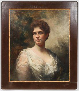 Edward August Bell "Portrait of a Woman" Oil
