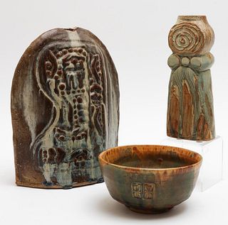 Assorted Studio Art Pottery Vases & Bowl, 3