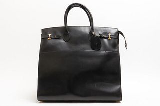 Italian Leather Large Carryall Weekend Bag