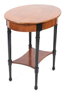 Edward Garratt Oval Top Single Drawer Side Table