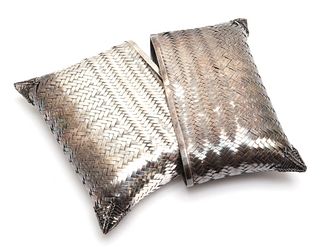 Hand Woven Sterling Silver Two-Part Clutch