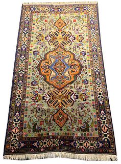 Colorful Floral Persian Rug 6' 7" x 3' 7"