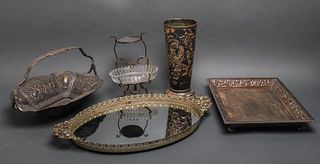 Silver-Plate Assortment & Baccarat Pressed Glass 5