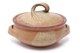 Karen Karnes Stoneware Art Pottery Casserole Dish