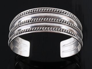 Navajo Signed Sterling Silver Bracelet