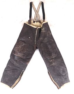Army Airforce WWII Wool-Lined Leather Flight Pants