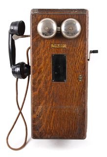 Early 1900's Western Electric Oak Wall Telephone