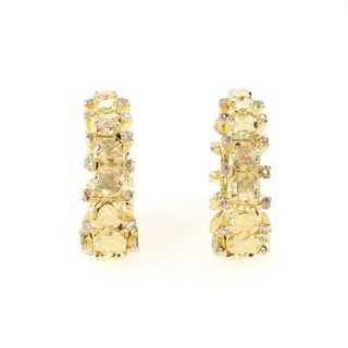 Ilias Lalaounis Rose Diamond 18k Gold Earrings