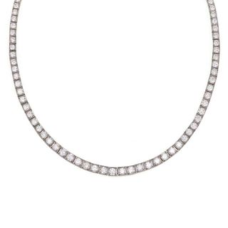 13 Carats Diamond Platinum Graduated Necklace