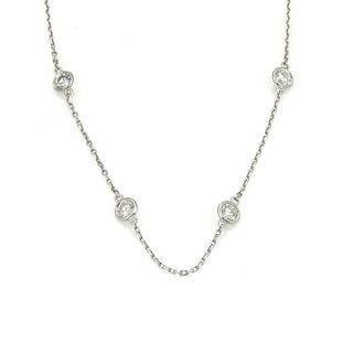 2.50ct Diamond By The Yard Necklace in 14k Gold