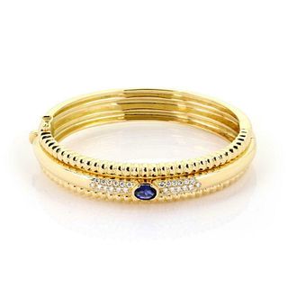Piaget 1.95ct Diamond & Sapphire 18k Gold Bracelet