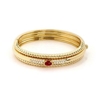 Piaget 1.50ct Diamond & Ruby 18k Gold Bracelet