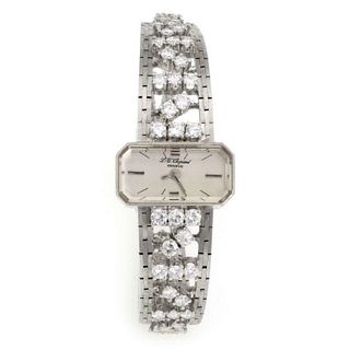 L.U Chopard 3.5ct Diamond 18k Gold Ladies Watch