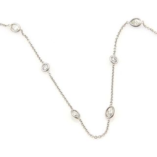 7.40ct Diamond By The Yard 14k Gold Necklace