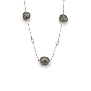 Tiffany & Co.Peretti Pearls & Diamond Necklace