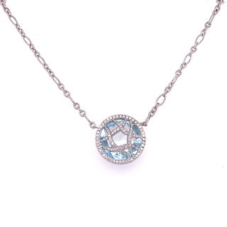 Mimi So Aquamarine Diamond Pendant Necklace
