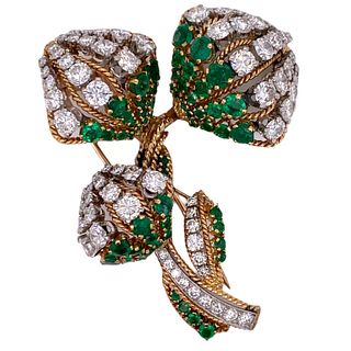 8.00ct Diamond Emerald Bombay Vintage Bracelet