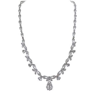 4.00ct Modern Diamond Drop Necklace